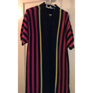 Vintage Polo Perry Ellis  Rugby‎ Shirt Mens Oversized  Striped Y2K Size L